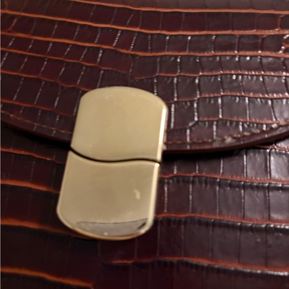 Sezane Claude Deep Red Croc-Embossed Crossbody Bag - Picture 5 of 11